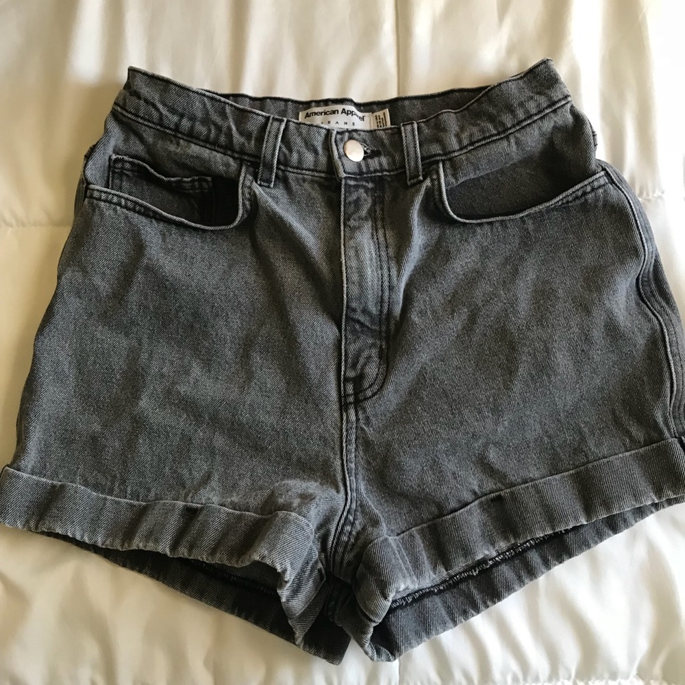 American Apparel High-Waist Denim Shorts